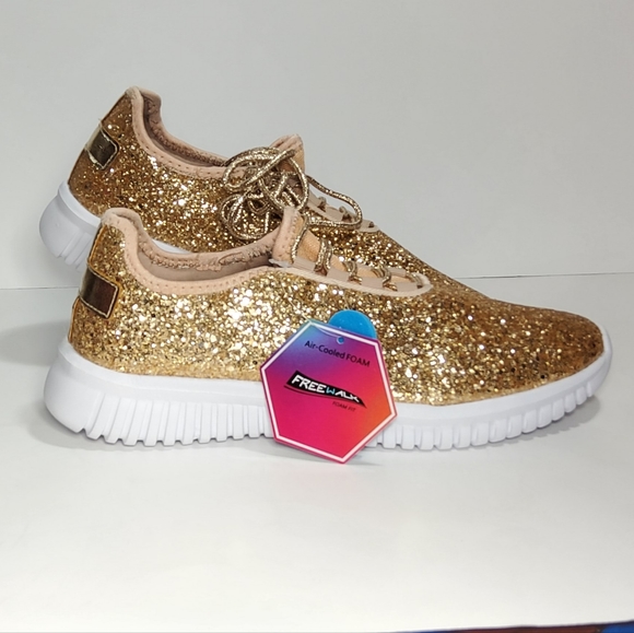 Fashion Glitter Sneakers for Womens Silp On Running Shoes Lightweigt - Picture 4 of 11